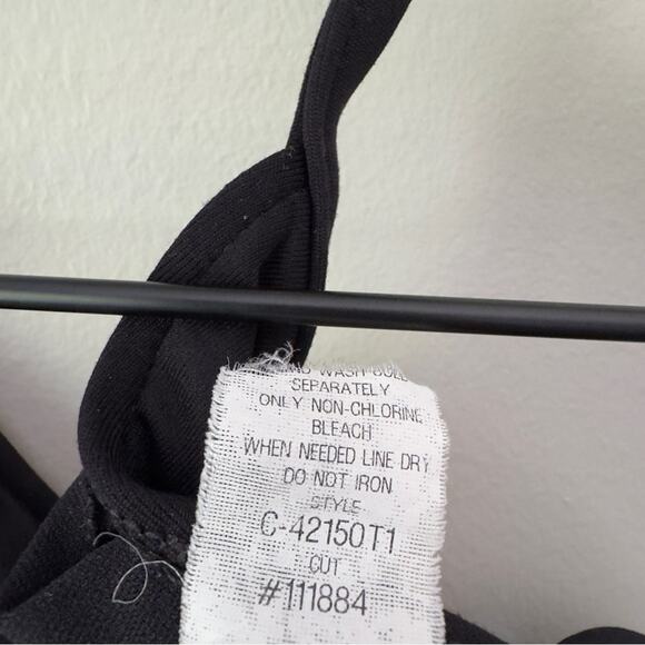 Vintage Ralph Lauren Bikini Swim Top Ruffle Halter Logo Back Gold Beach Pool EUC - Picture 10 of 11